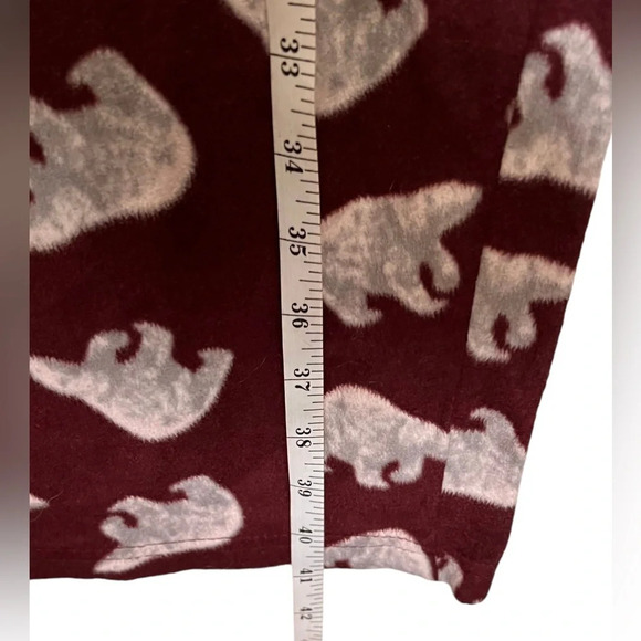 Stafford Sleep Pants Maroon Color with White Polar Bears Size XL - Picture 6 of 10